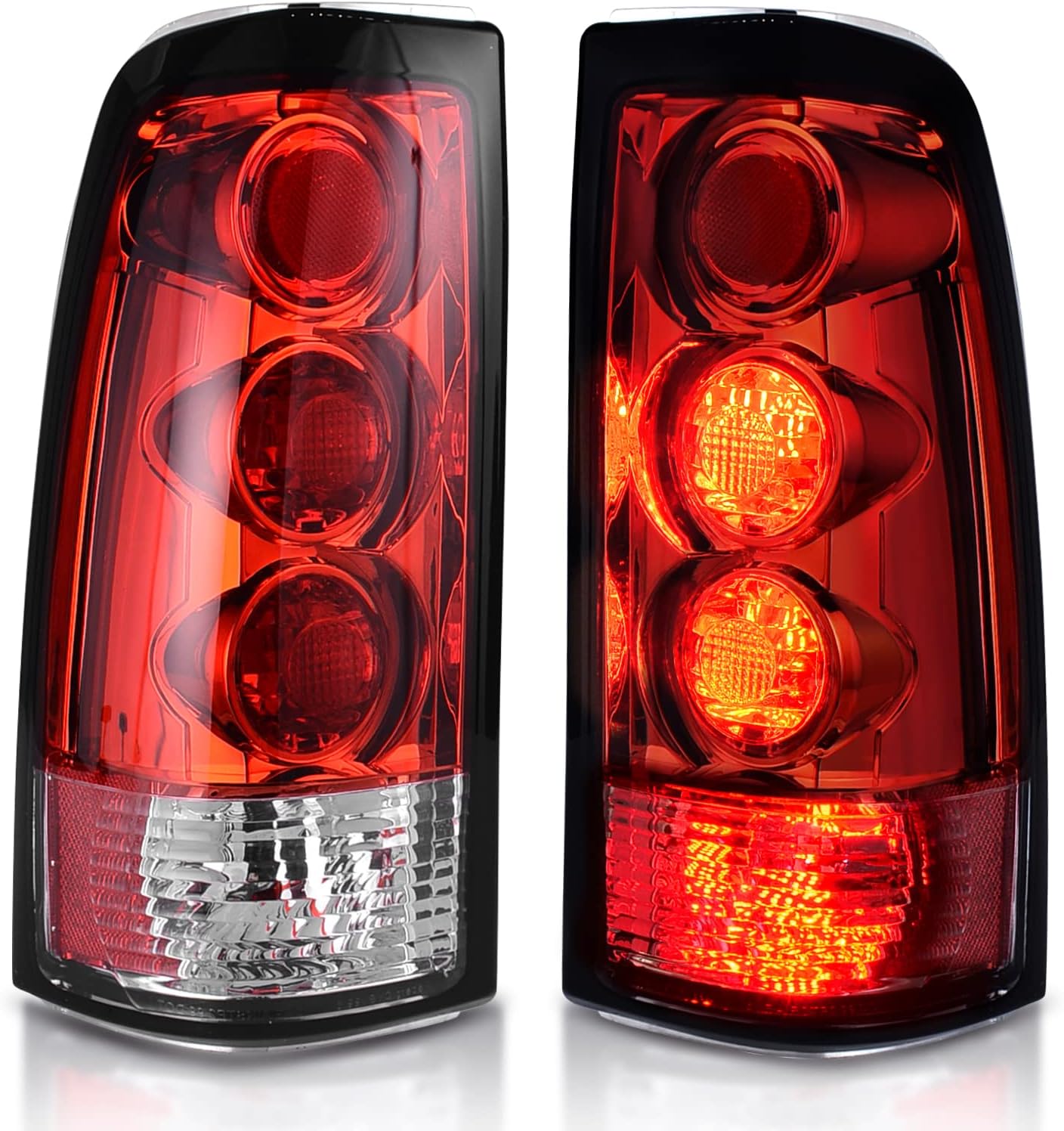 DWVO Tail Lights Assembly Compatible with 1999 2000 2001 2002 Chevy Silverado 1500 2500/01 02 Chevy Silverado 3500/1999-2003 GMC Sierra 1500 2500 3500 Tail Lights Replacement Tail Lamps
