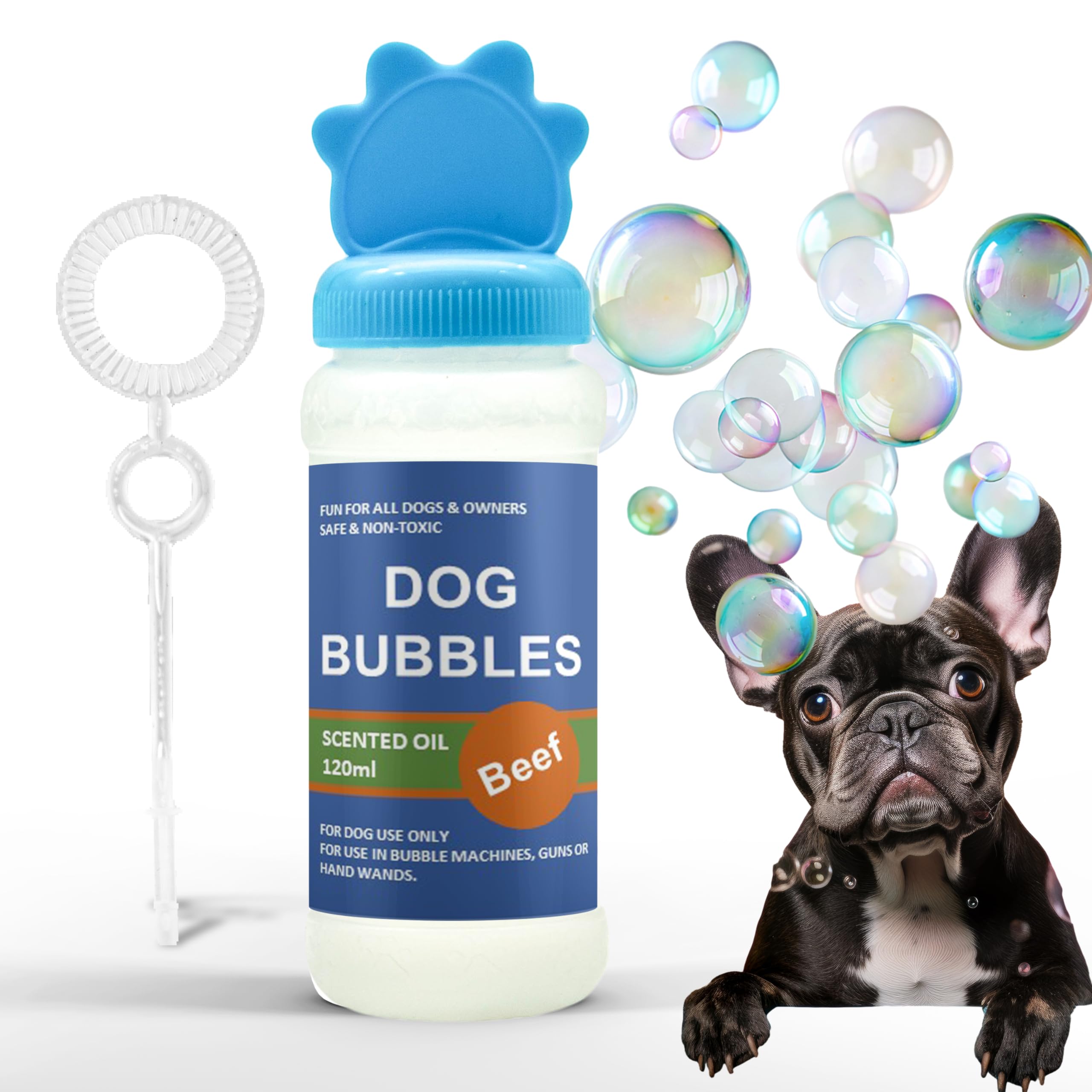 Petopedia Dog Bubbles, PEANUT BUTTER and BEEF Scented