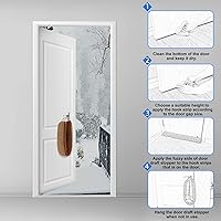 Vista 6 de NABOWAN Tope de corrientes de aire con peso de 30 pulgadas para debajo de la puerta, bloqueador de corrientes de aire triangular con bucles