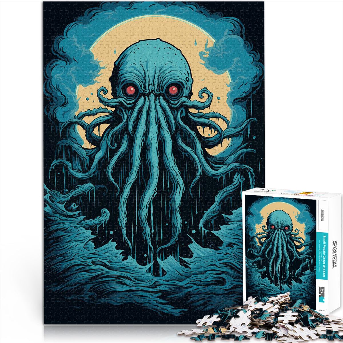 Jigsaw Puzzles for Adults 1000 Piece Cthulhu Rising Stressabbau Staycation Zeit totschlagen tolles Geschenk75x50cm — image 1