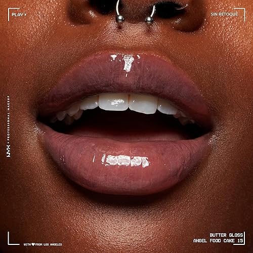 Miniatura 7 de NYX MAQUILLAJE PROFESIONAL Brillo de mantequilla, brillo labial no pegajoso - pastel comida de ángel (malva verdadera)