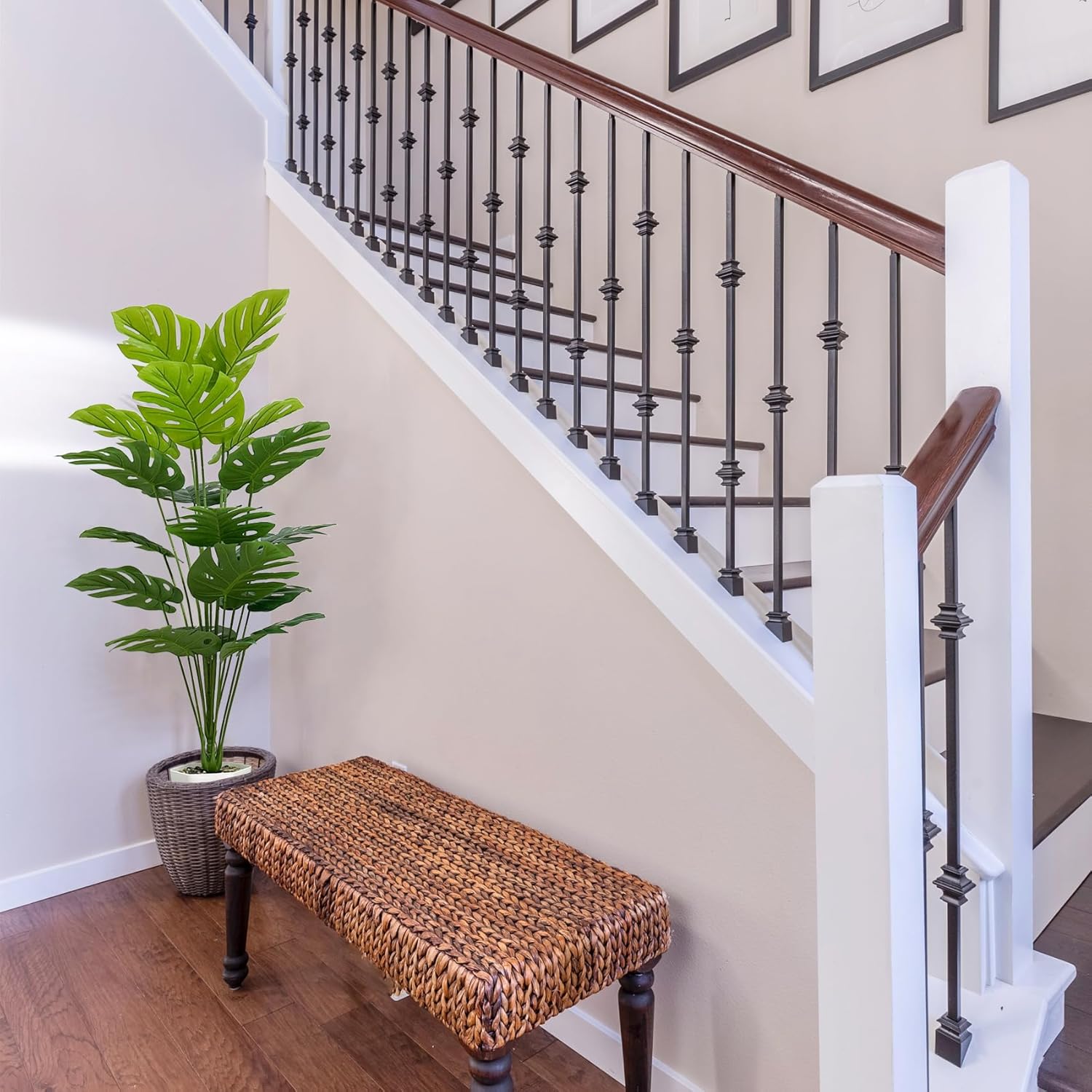 SAJANDAS Set of 2 Artificial Monstera Deliciosa Plants in Pots, Fake Tropical Palm Tree with Greenery Leaves Stems, 43 Inch Faux Swiss Cheese Floor Plants Indoor for Home, Office, Store Decor Artificial Monstera 43 inch image 5 of 7 B0CC9VQR1J