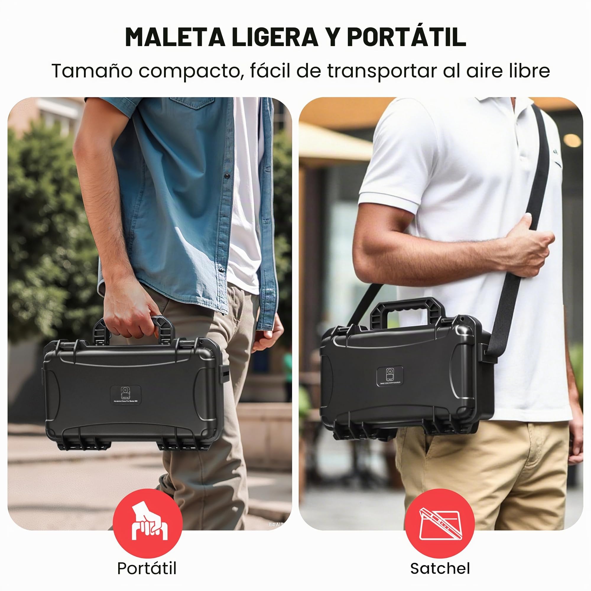 STARTRC Photo Estuche Rígido Impermeable para dji Osmo 360, Maletín de Transporte con Doble Capa y Correa, Caja Protectora Antigolpes para Cámara y Accesorios (Solo Estuche)