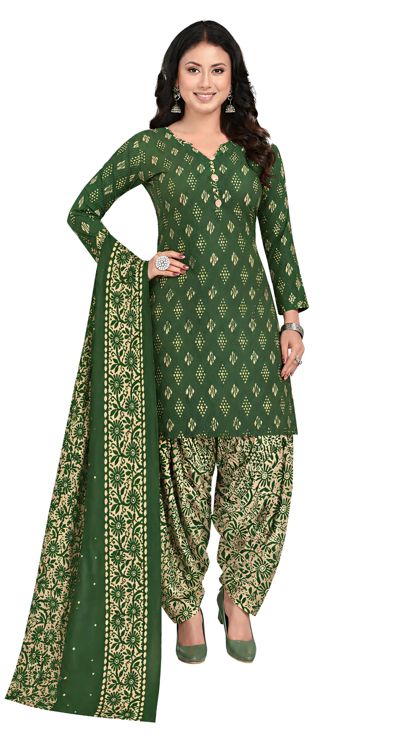 Women Patiala Suit Set Pure Cotton Printed Salwar Kameez with Dupatta | Traditional Punjabi Patiala Dress Set | Ethnic Cotton Kurta Patiala Set for Women-picture-40