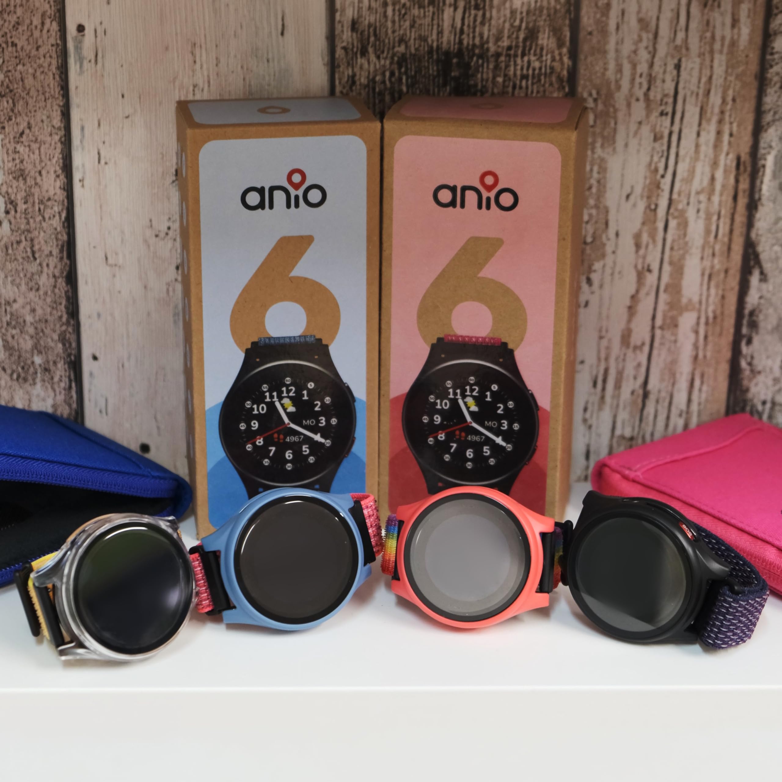 ANIO Protector Case 2.0 für Anio 6 Kinderuhr, Displayschutz vor Kratzern, Stößen & Beschädigungen, Schutzhülle, Cover zur Kinderleichten Montage, Volle Touchscreen-Funktionalität, Schwarz