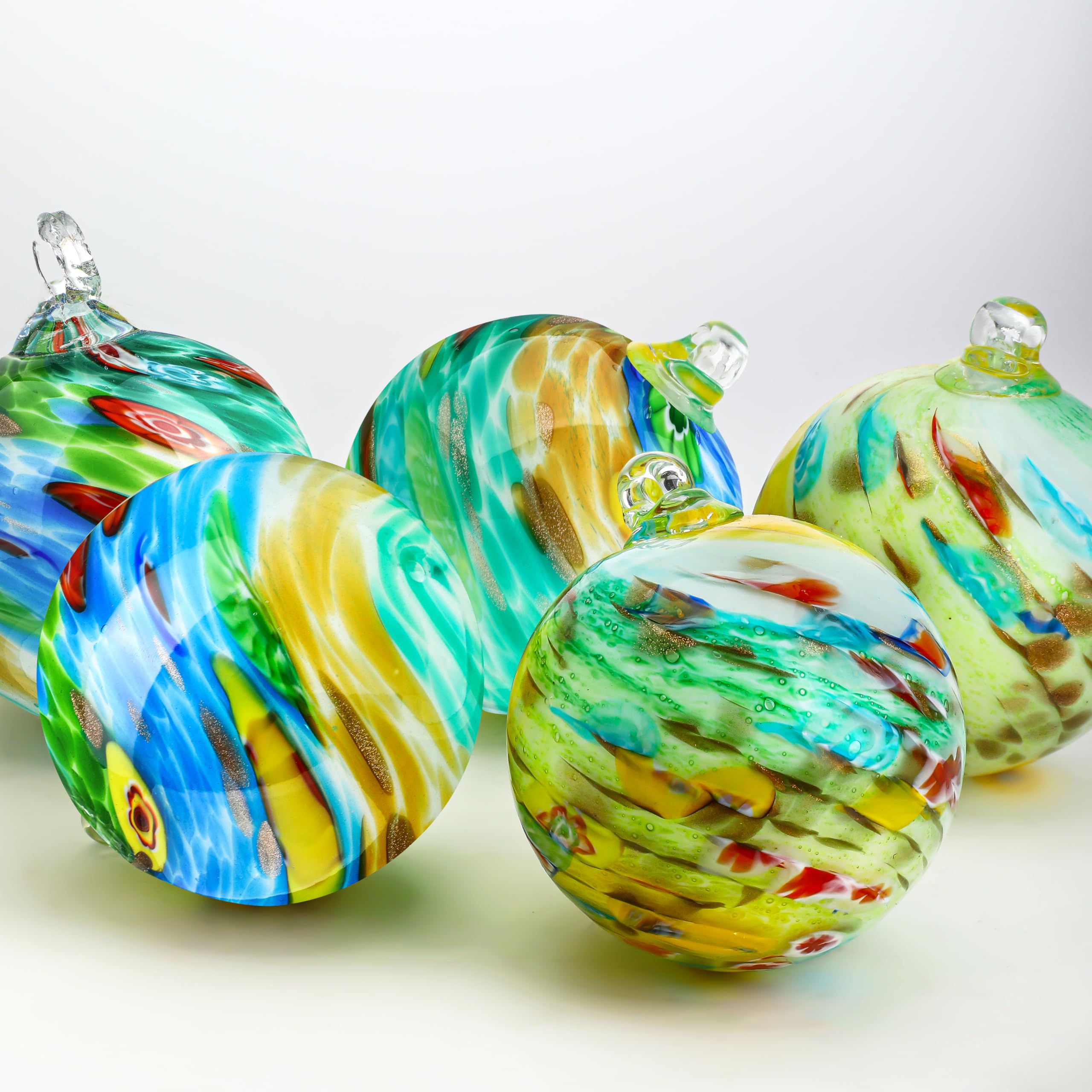 Boules de jardin en verre à suspendre - Décoration d'intérieur ou d'extérieur - 15,2 cm