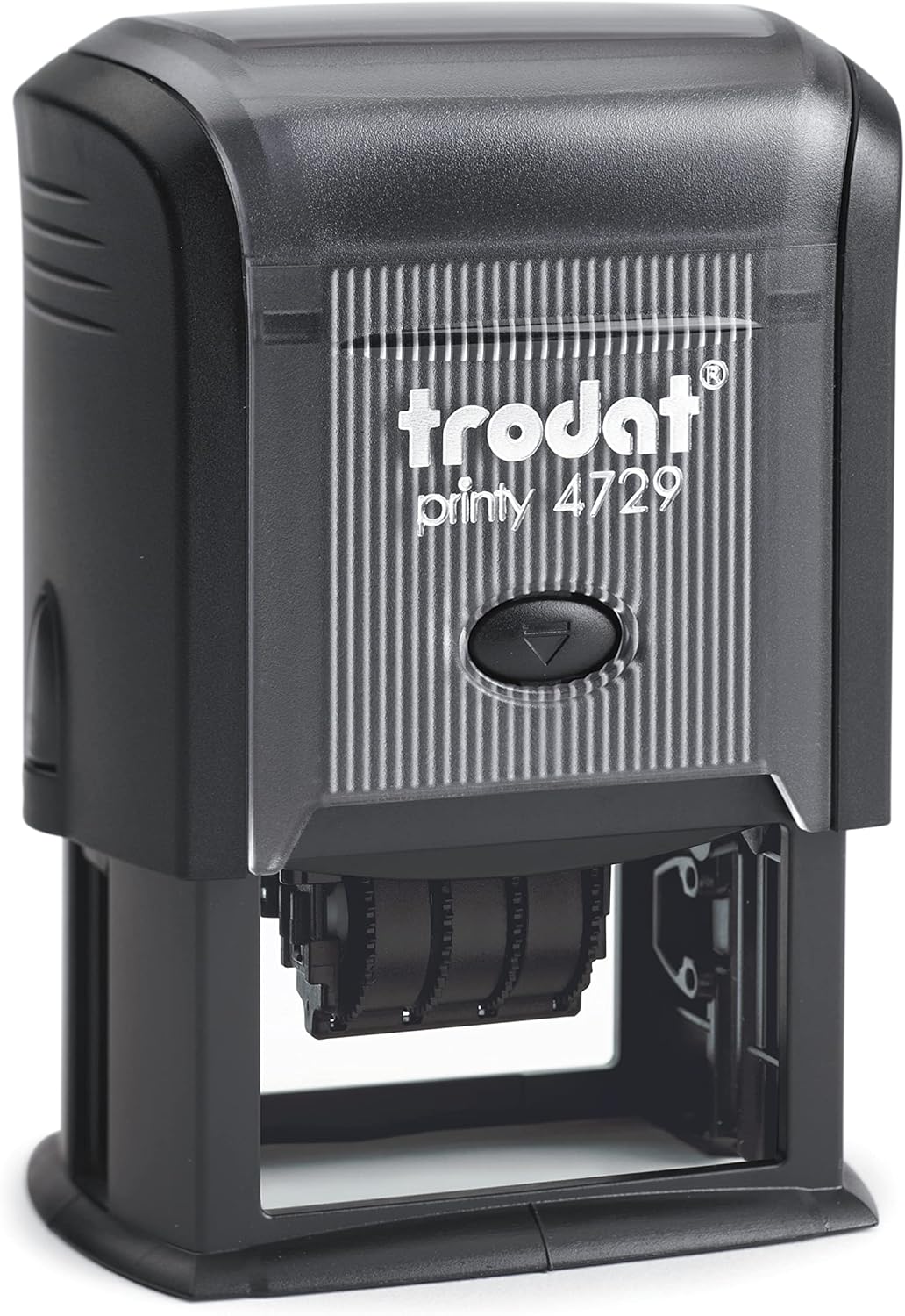 Trodat Custom Dater Stamp, Rectangle Self-Inking, 1-3/16" x 2", 4 Lines, Black