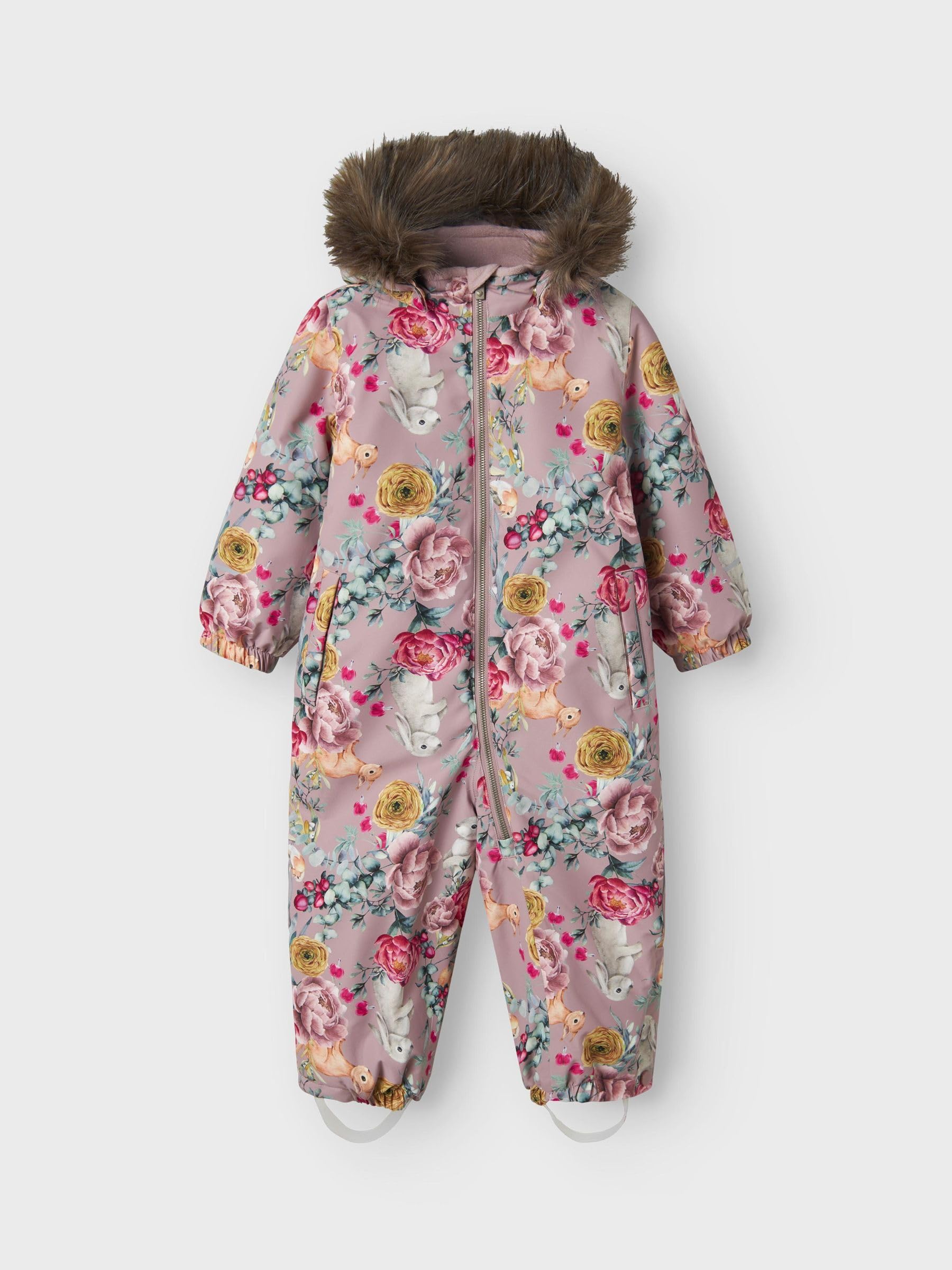 NAME IT Mädchen Girl Schneeanzug Snow10 Nmfsnow10 Suit AOP Fo Noos (1er Pack)
