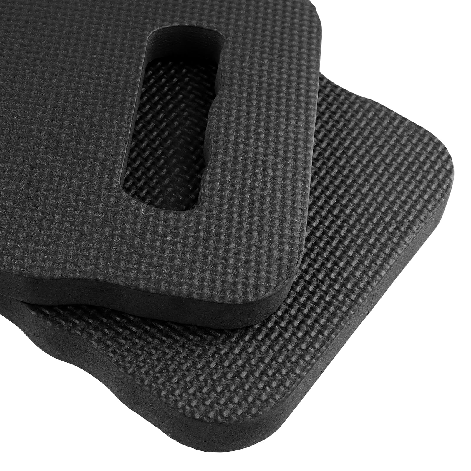 FUNSUEI Lot de 6 coussins pour genoux pour le jardin, 40 x 18 x 2 cm, noir, tapis de genoux, tapis de jardinage, tapis de genoux pour travaux dans le jardin