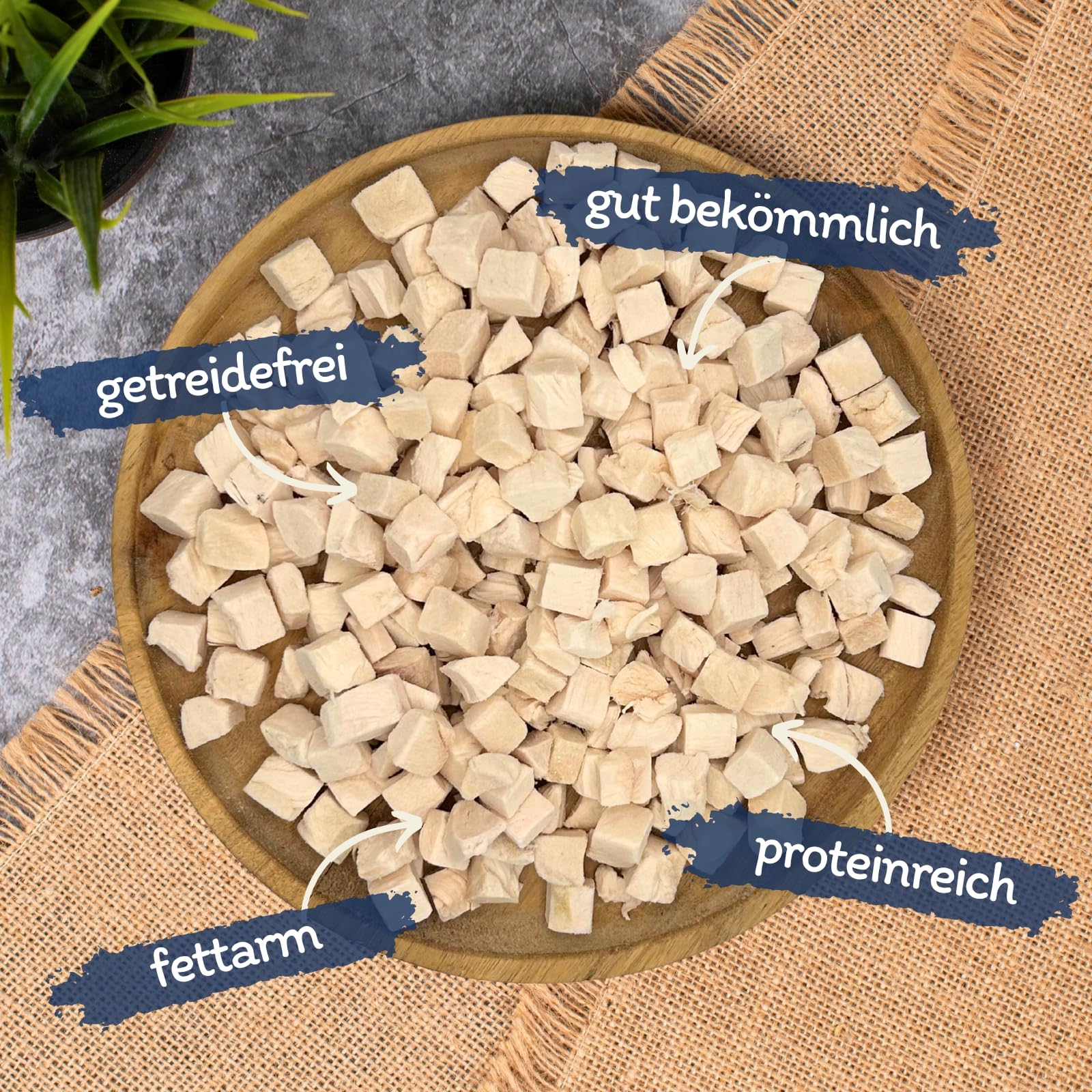 Lyra Pet® 5 kg (25x 200 g) Hühnerbrustwürfel gefriergetrocknet Hund & Katze | Snack für Hunde & Katzen - Getreidefreies & fettarmes Leckerli - Auch für Kitten, Welpen & Senioren - Proteinreiches Futter