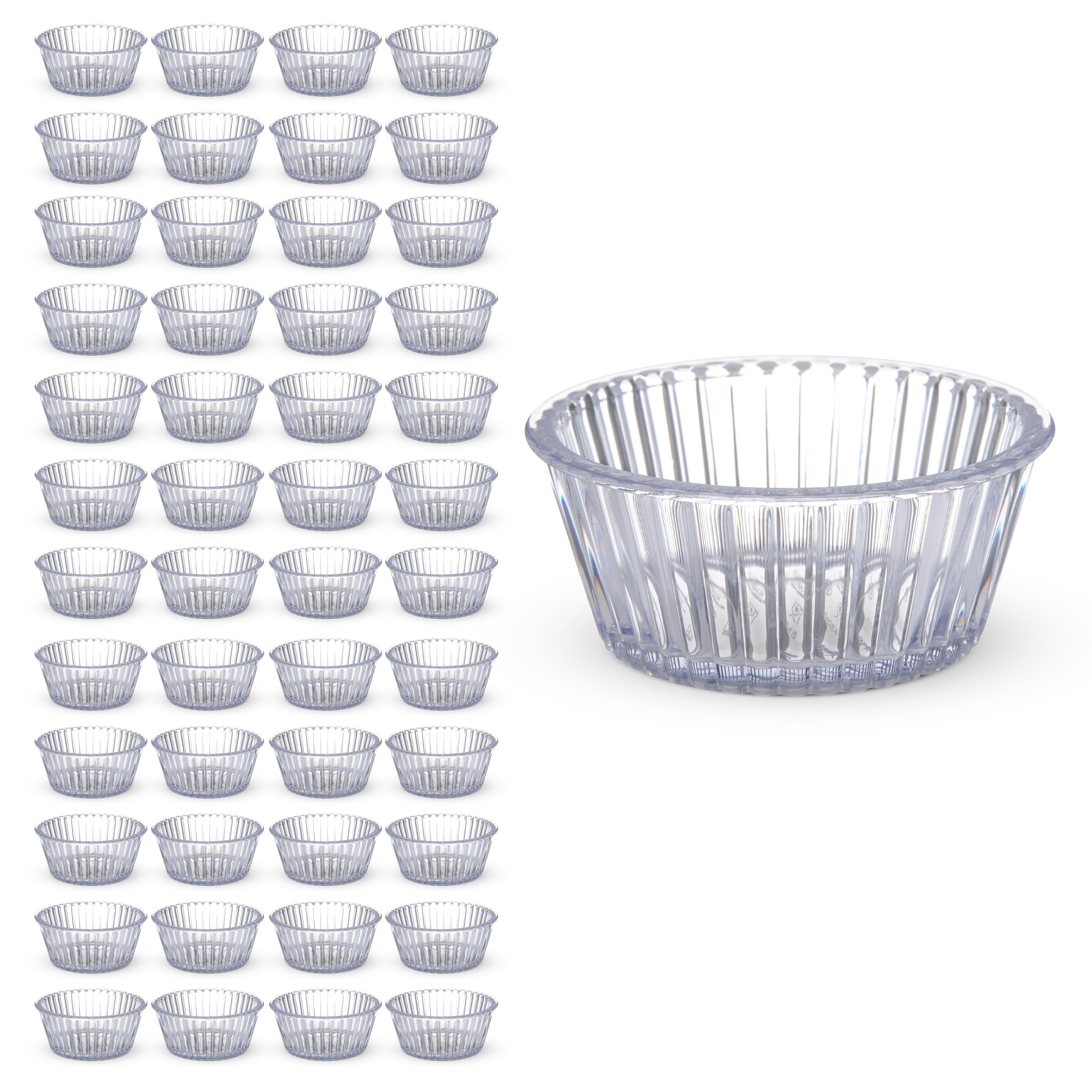 Carlisle 084507 San Ramequín estriado,, 4.5-oz. Capacidad, 1,50 x 3,50, "Claro caso de (de 48)