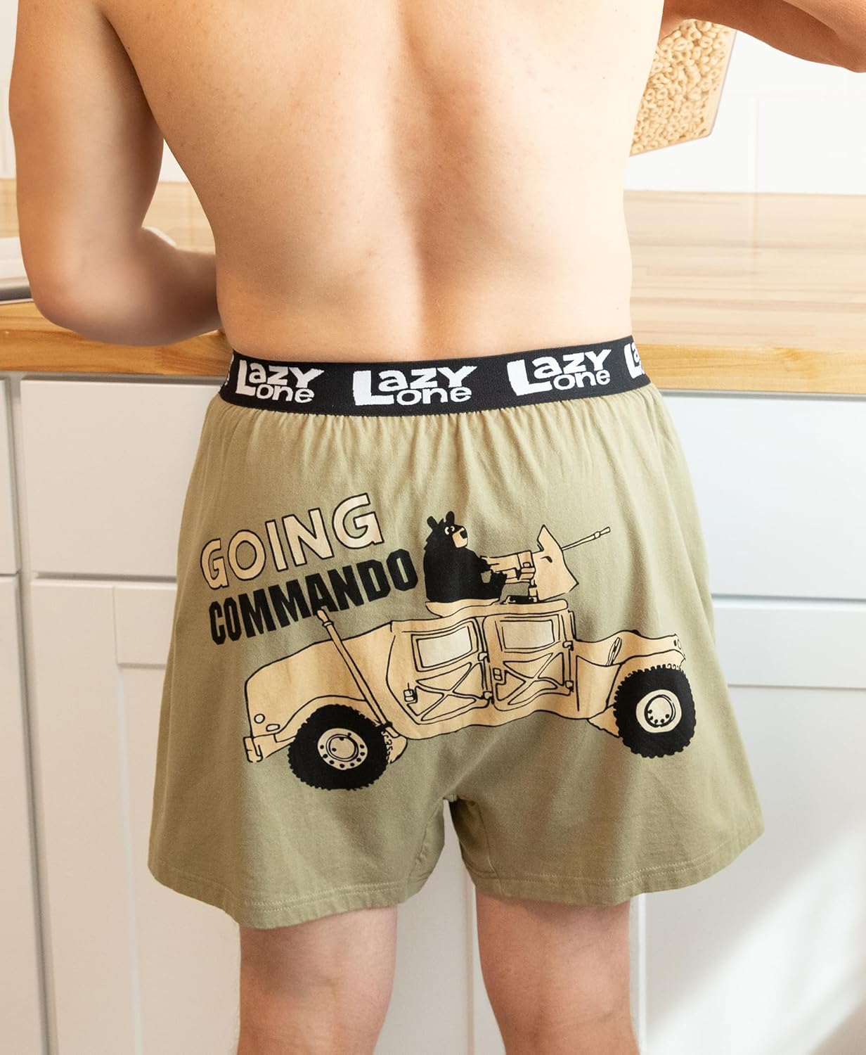 Lazy One Funny Animal Boxers, Novelty Boxer Shorts, Humorous Underwear, Gag Gifts for Men, Funny Bear Boxers - Image 4