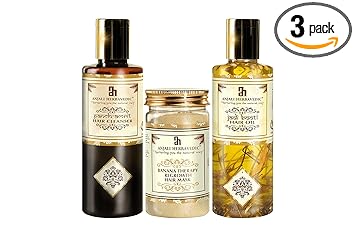ANJALI HERBAVEDIC Hair Growth Hair Care Combo Kit (Hair Cleanser + Banana Therapy Hair Mask + Jadi Booti Hair Oil) (3 Items in the set)