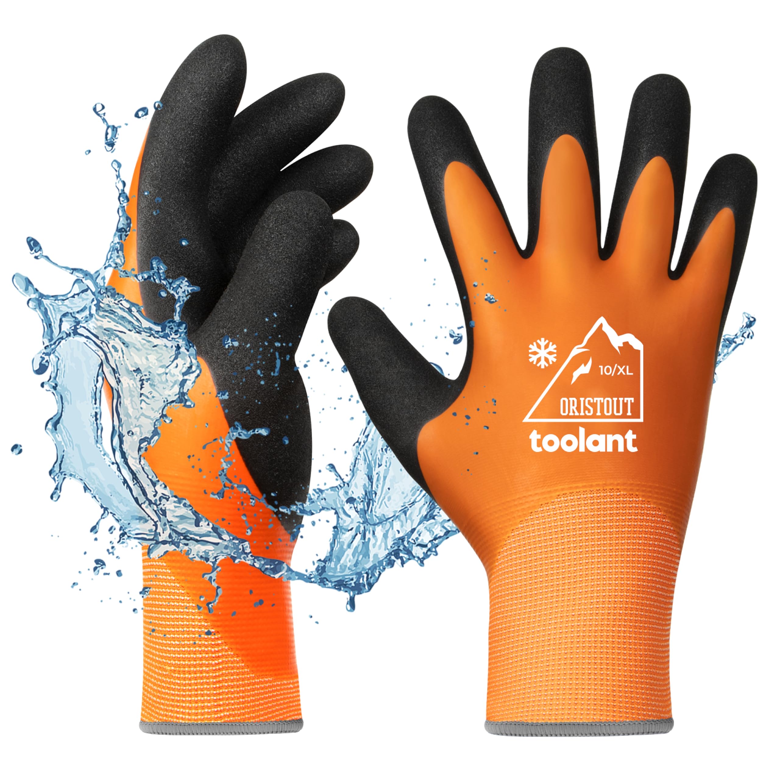 OriStout Waterproof Winter Work Gloves for Men and Women, Touchscreen, Freezer Gloves for Working in Freezer, Thermal Insulated Fishing Gloves, Super Grip, Grey, Large — view 31