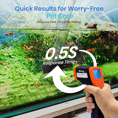 Miniatura 5 de Etekcity Lasergrip 1080 - Termómetro infrarrojo digital de pistola para superficies, sin contacto, 581022 (-50550), emisividad ajustable y medición