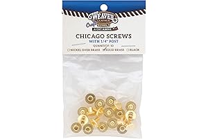 Weaver Leather Chicago Screws - Solid Brass: Durable and Versatile Leatherwork Essential