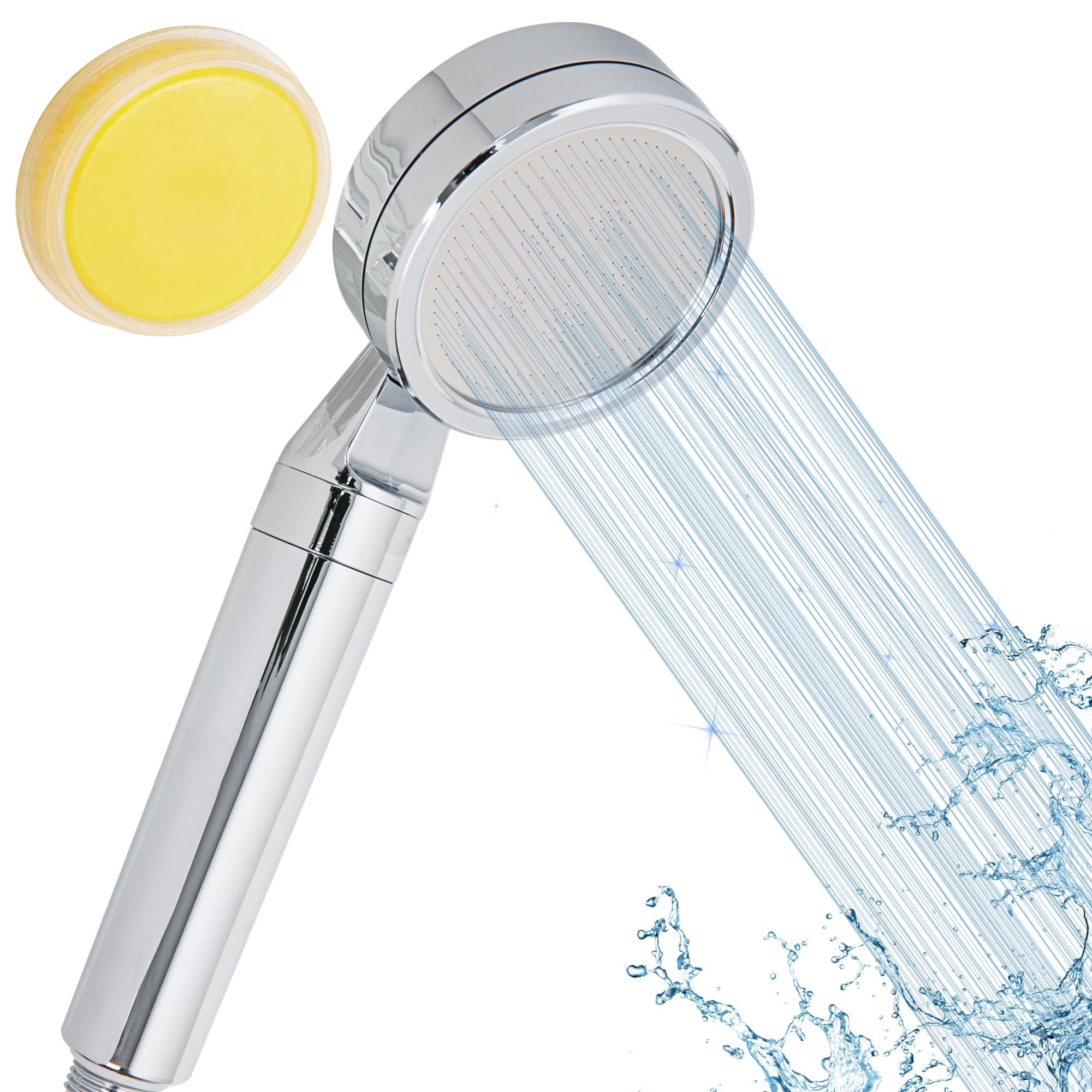 ELARIV Double Filter Shower Head (Vitamin C & PP Filter) High Pressure Shower Head, Hard Water, Chlorine Removal, Dual Filtration (Vit-C & PP Filter), Replaceable Filters
