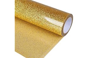 TORC Gold Glitter HTV Heat Transfer Vinyl Roll for T-Shirts and Crafts
