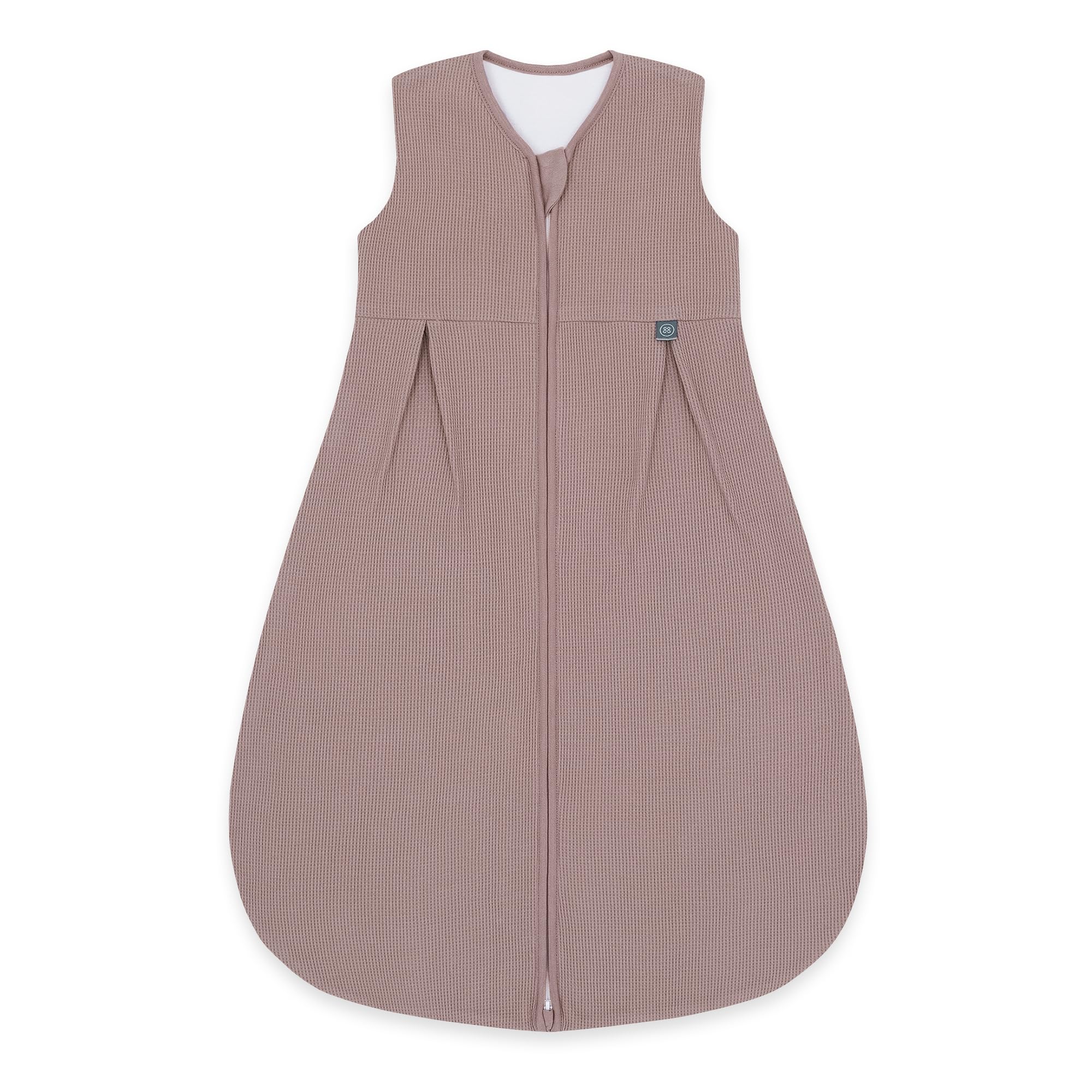 emma & noah Baby Schlafsack 1.0 TOG, Ganzjahres Schlafsack für den Frühling, Sommer und Herbst, 100% Bio-Baumwolle, OEKO-TEX Zertifiziert, Strampelsack für Neugeborene (Essential Berry, 110 cm)