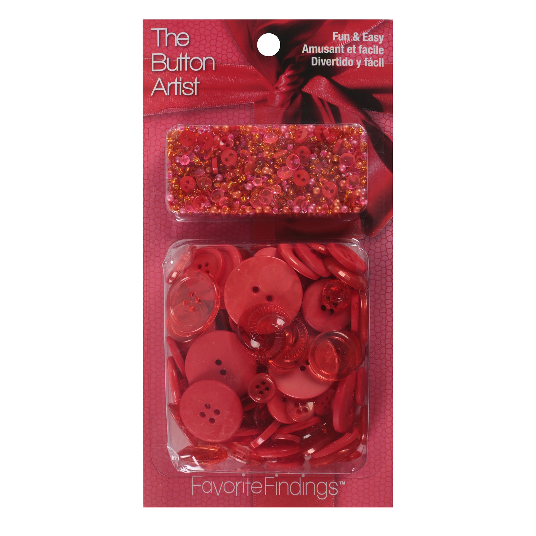 Blumenthal LansingSupplies Craft Buttons, Red, 1.6 Oz