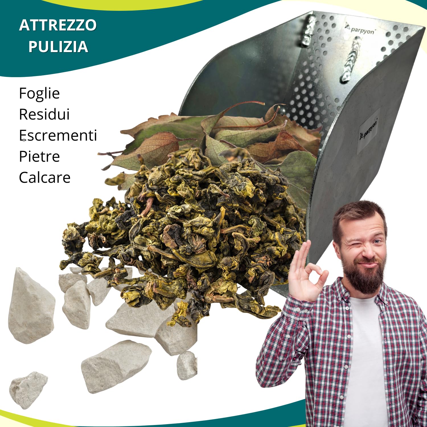 parpyon Paletta per pulizia Tombini in Acciaio Resistente Attrezzi pulizia tubature intasate per canaline canali di scolo otturato (X Tombino)