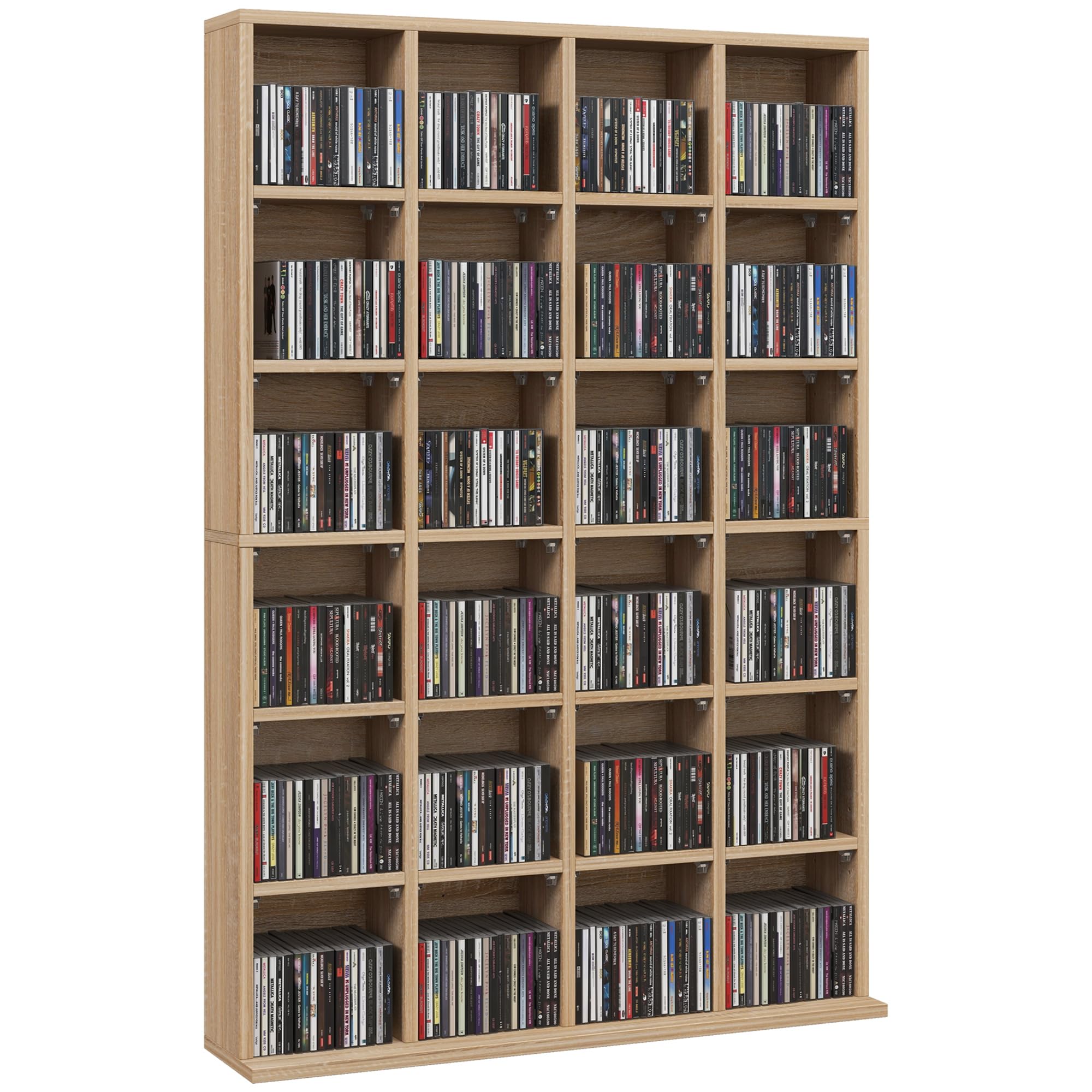 homcom rangement cd et dvd meuble