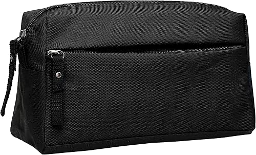 BuyAgain Neceser de aseo personal, neceser de viaje, bolsa de baño, impermeable, kit de maquillaje cosmético para hombres o mujeres, Negro -, Bolsa
