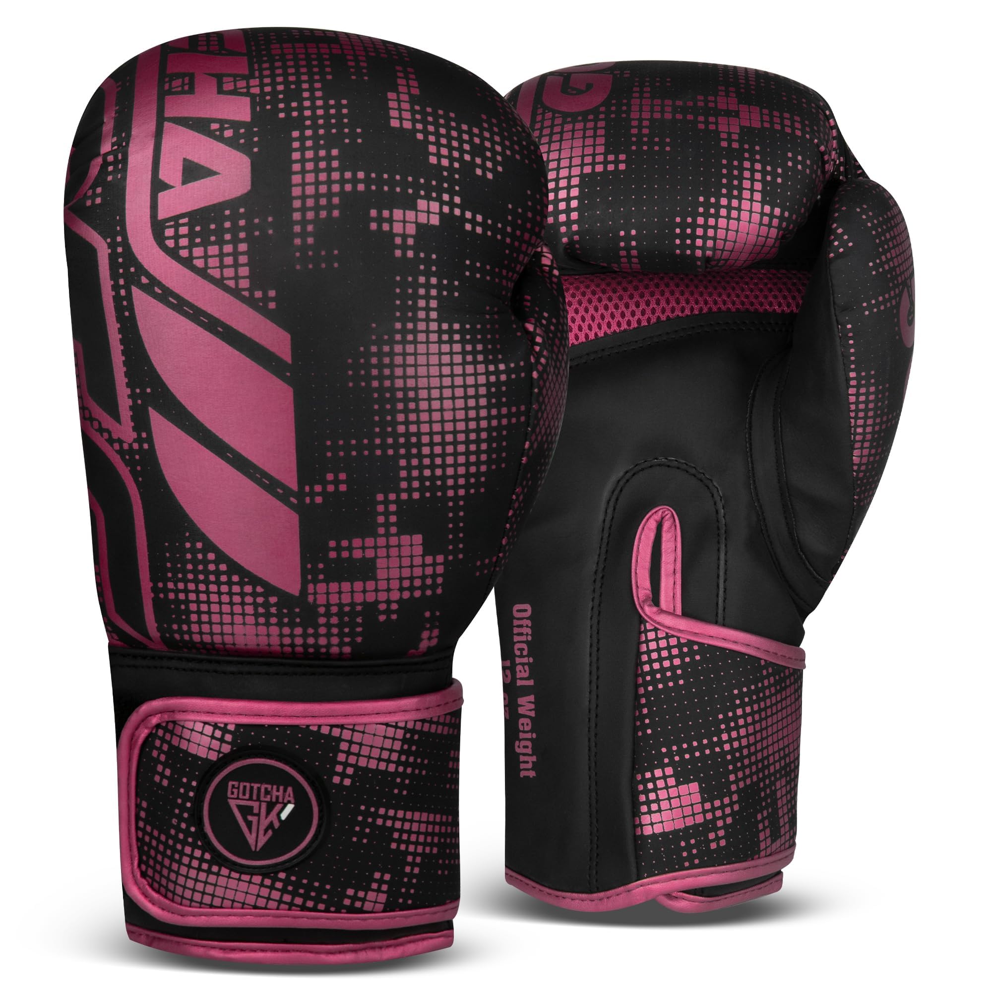 Gotchakart Boxing Gloves – Pro Training & Sparring - Synthetic Leather - Muay Thai, MMA, Kickboxing - Men & Women - Punching Bag, Focus Mitts, Workout - Multi-Layer Padding, Ventilated Palm - 8oz–16oz