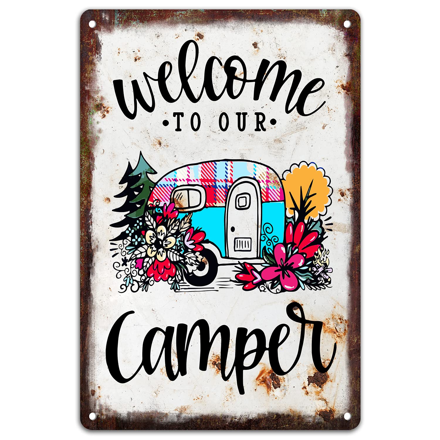 Buy OCCdesign Rustic Camper Metal Tin Decor Sign Home RV Camper