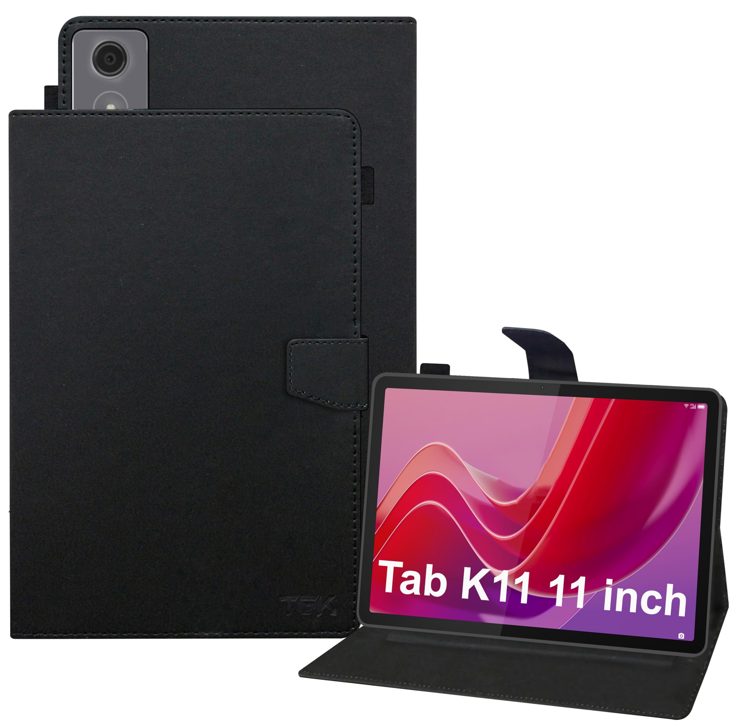 TGK Flip Cover Case for Lenovo Tab K11 11 Inch Executive Leather Black-image-44