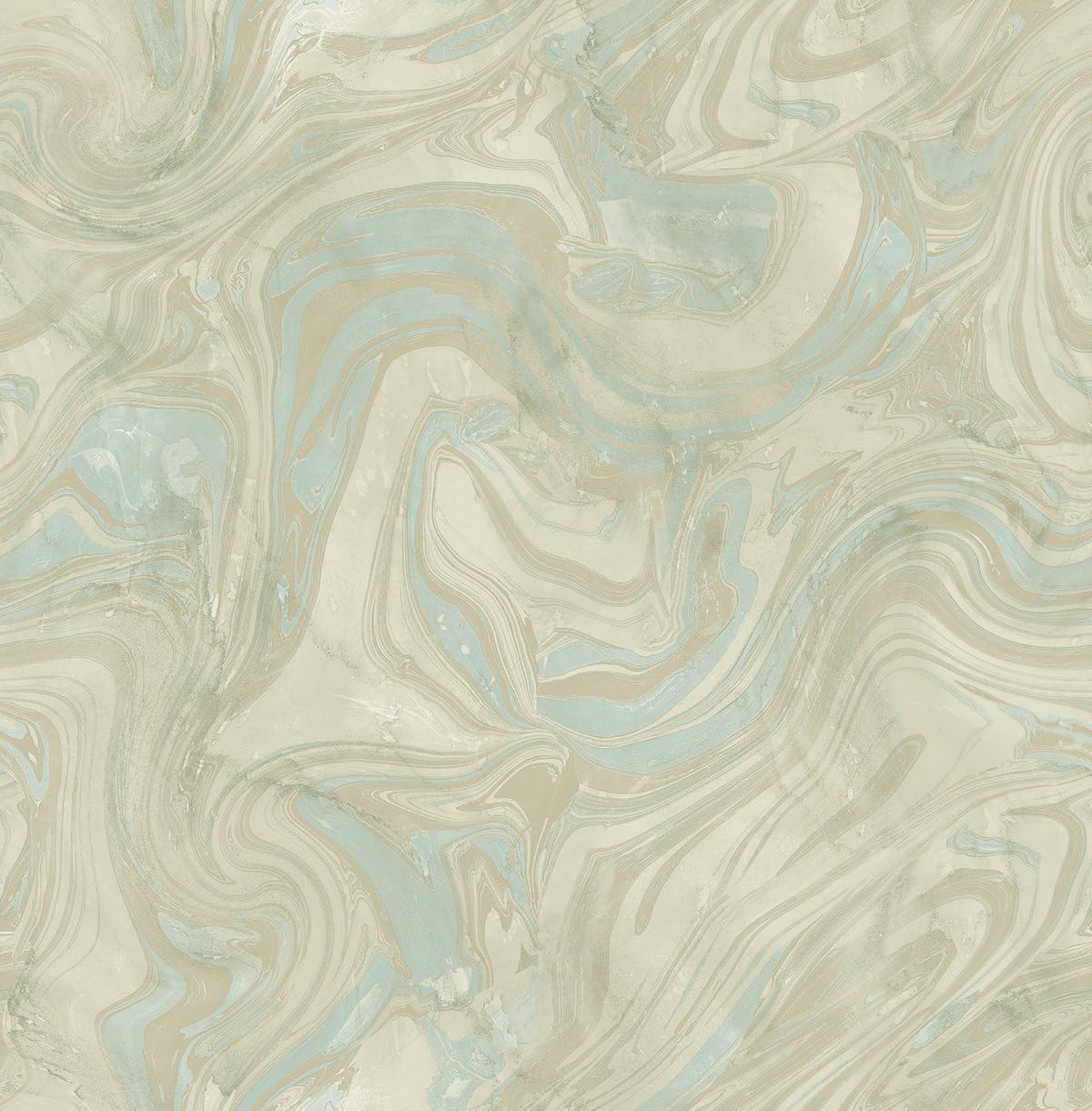 Green Wallpaper Gold Marble Wallpaper Blue and Cream Abstract Pattern Accent Wall