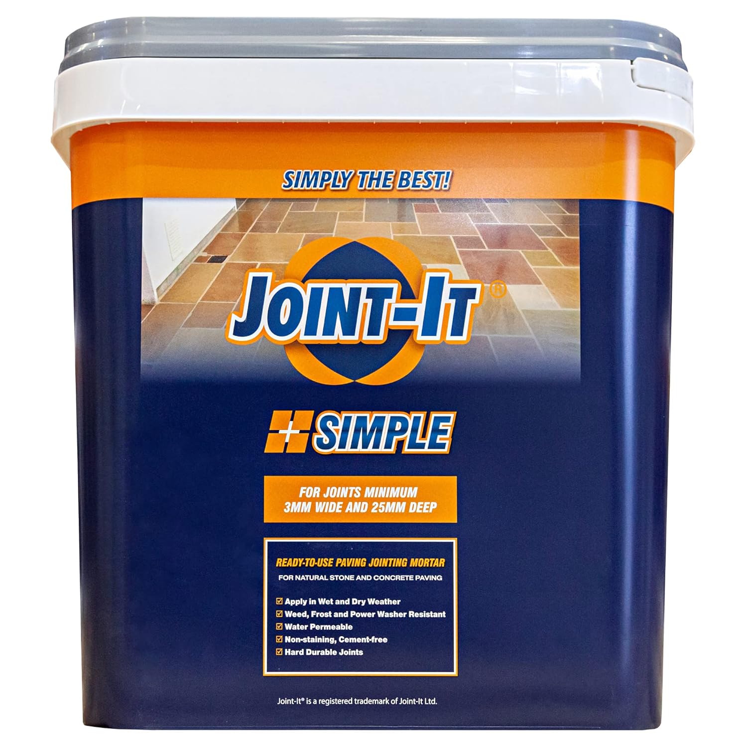 Simple Dark Grey – Better Polymeric Sand Alternative, Haze-Free Patio Jointing Sand for Flagstones and Pavers, Wet Application Paver Joint Sand 44lbs, Dark Grey