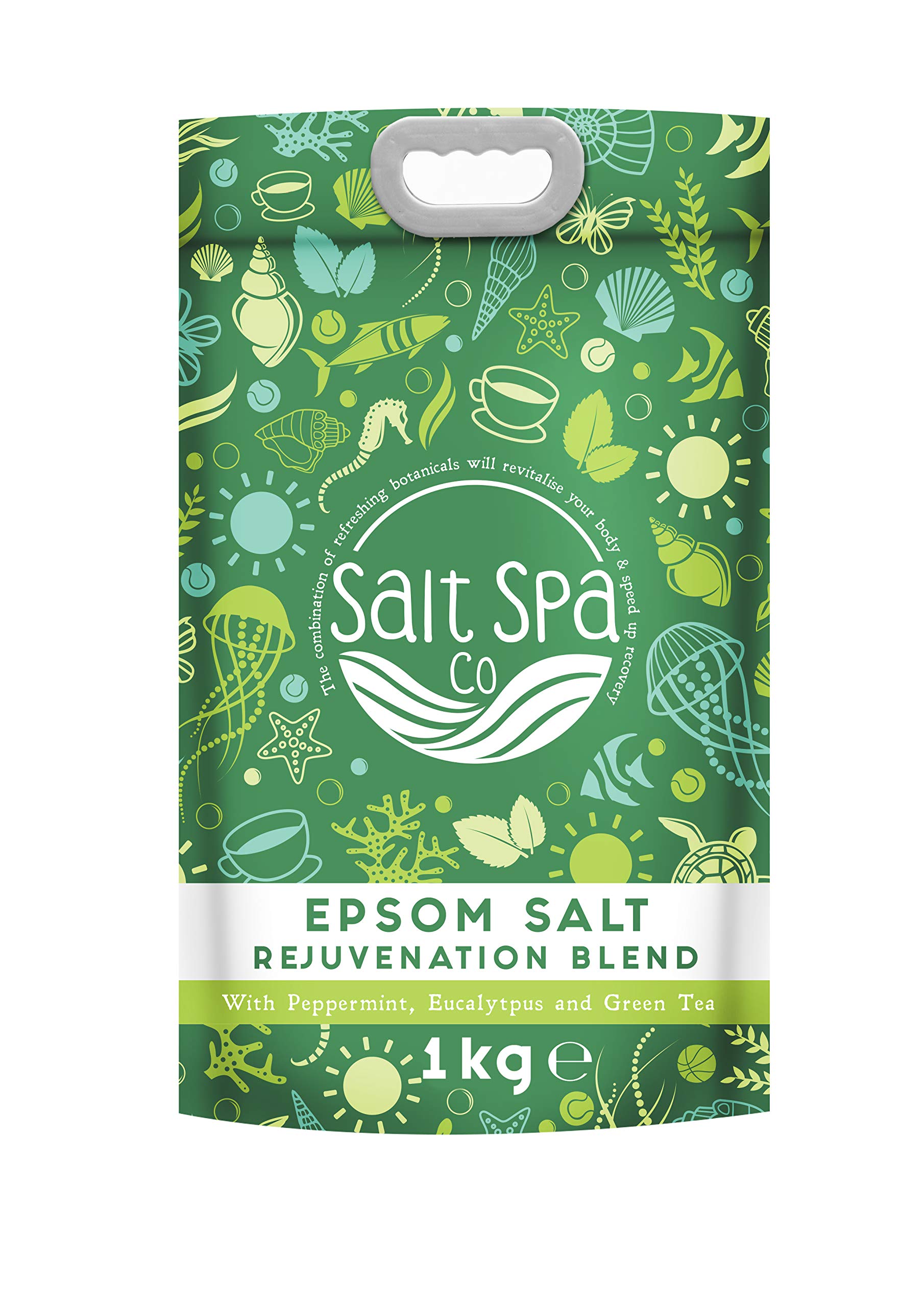 Buy Salt Spa Co Bath Salts Epsom Salt with Peppermint, Eucalyptus and Green Tea Essential Oils