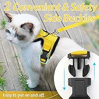Vista 123 de rabbitgoo Arnés y correa para caminar, a prueba de escapes, chaleco suave y ajustable para gatos, fácil de controlar, transpirable, tiras