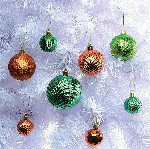 Miniatura 27 de PREXTEX - Adornos navideños inastillables de 36 piezas en azul medianoche: elegantes bolas de adorno navideño, juego ideal de adornos navideños Azul