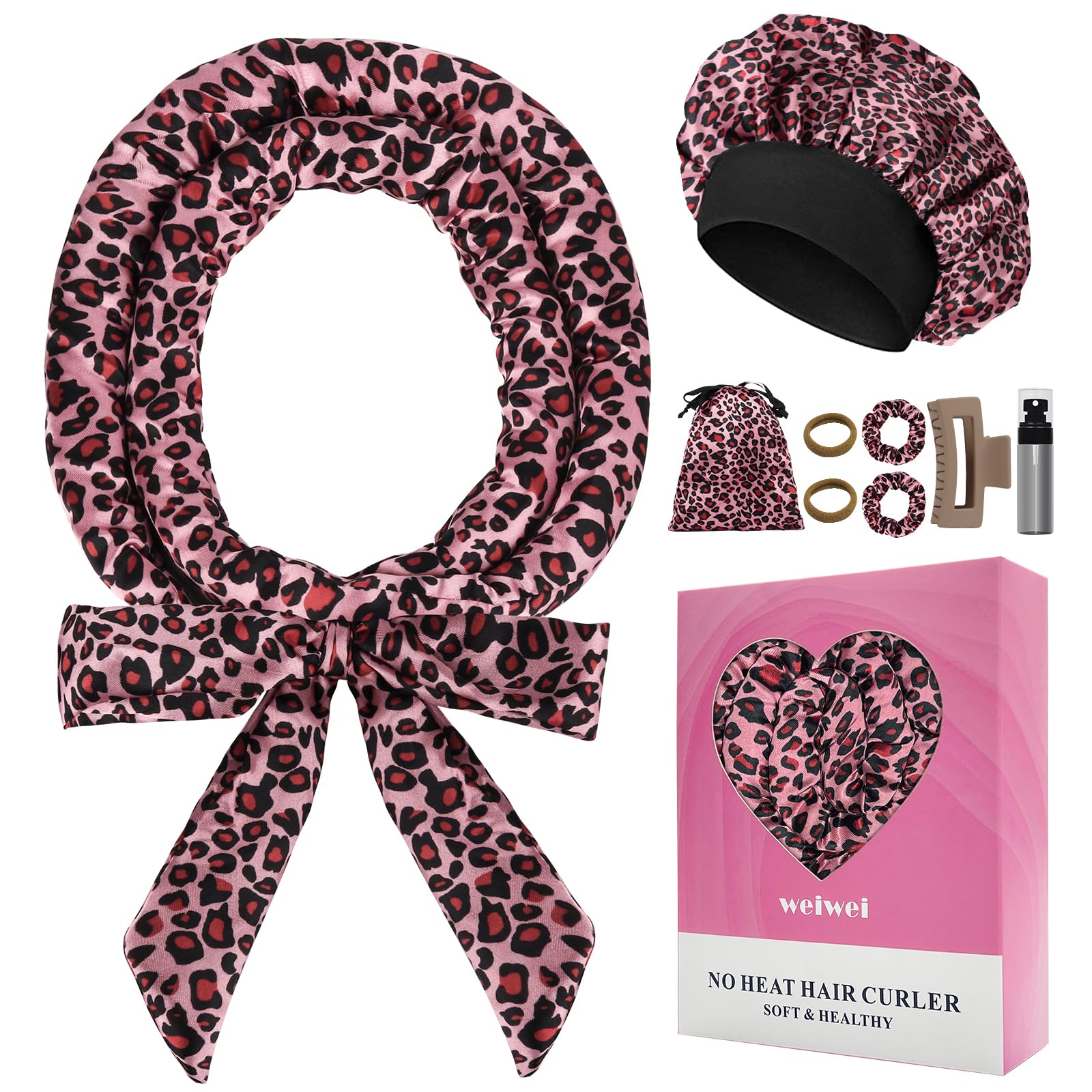 weiwei Satin Heatless Overnight Curls Hair Curler Roller- Stil 6-1