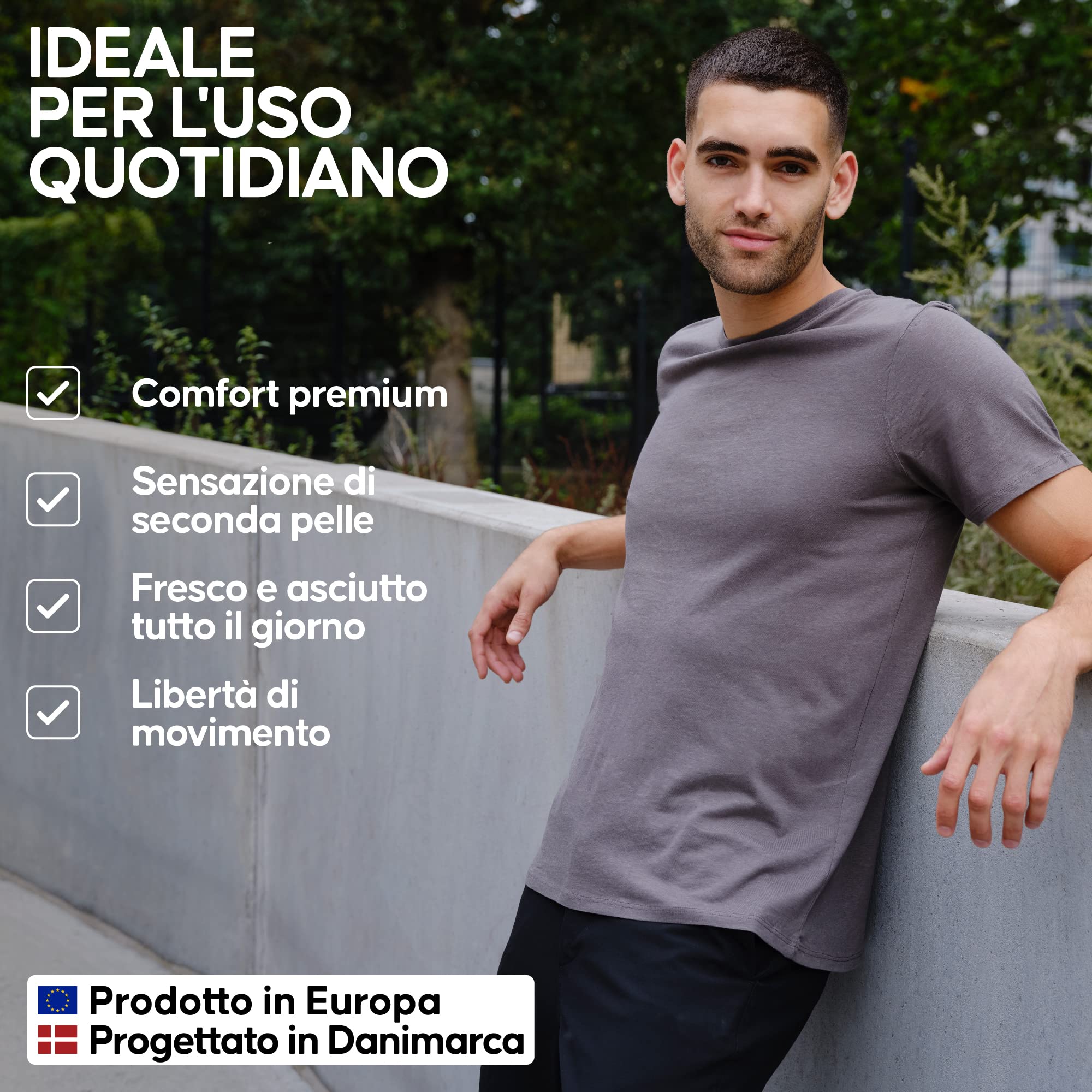 DANISH ENDURANCE Maglietta in Cotone Biologico, T-Shirt a Mezze Maniche, Morbida, Premium, da Uomo, 2 Paia