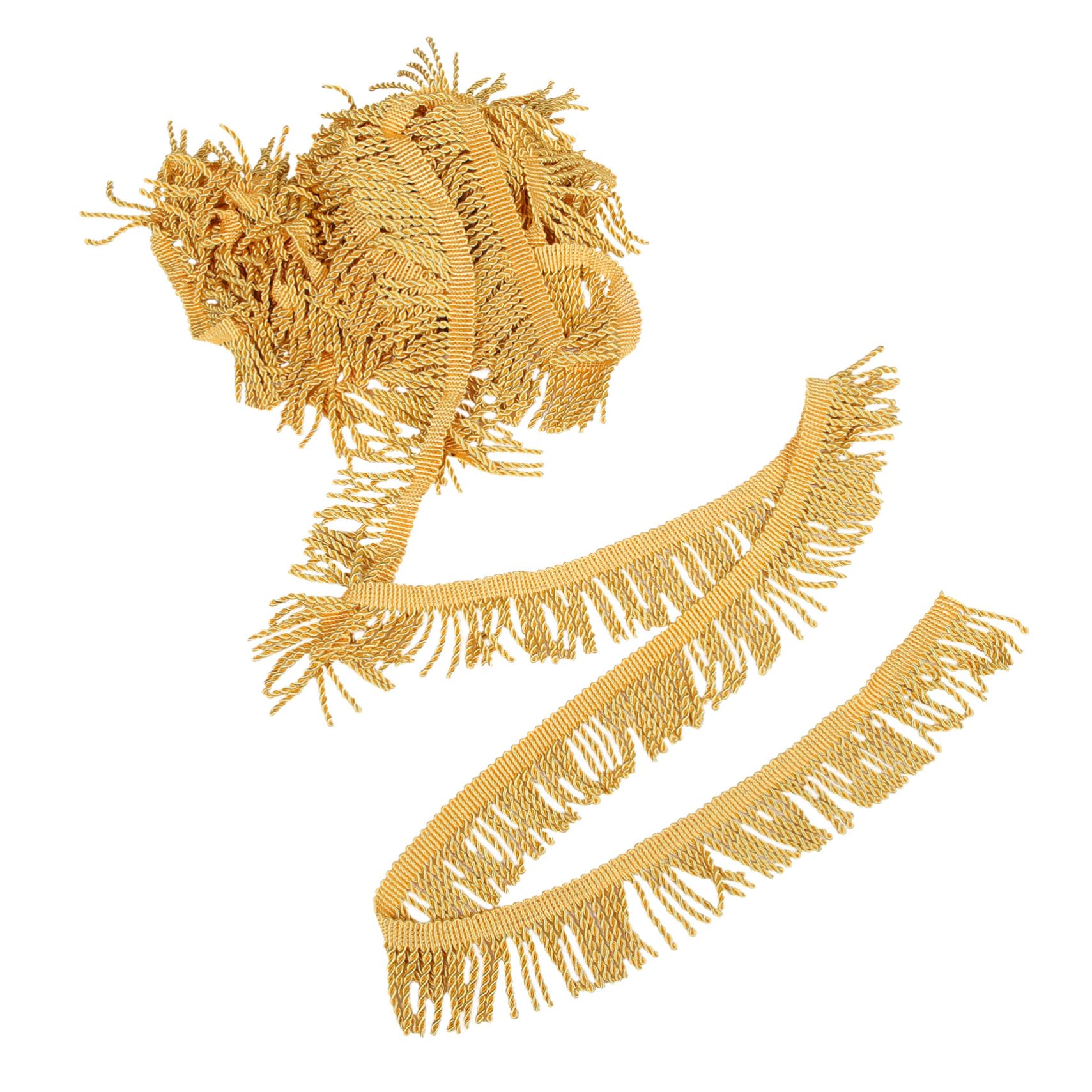 Garniture à franges dorée anti-effilochage pour réparer un canapé