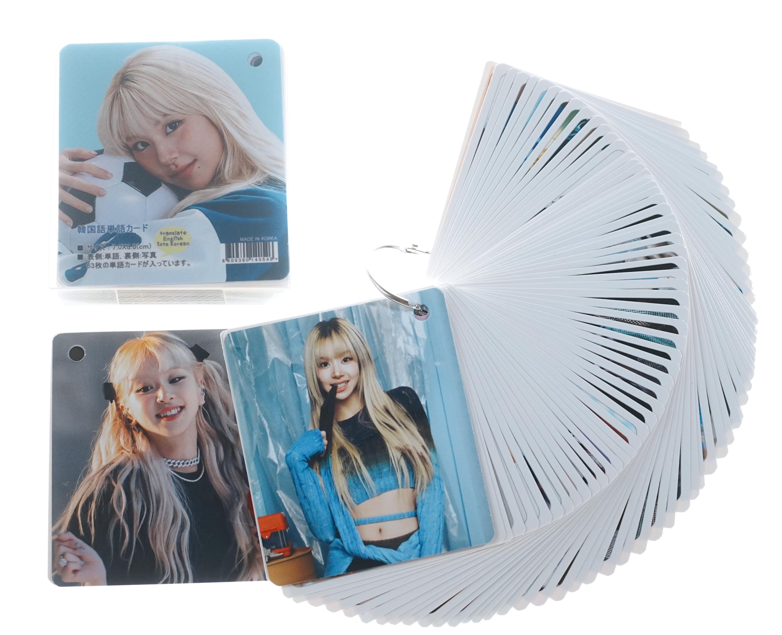 Amazon.co.jp: TWICE チェヨン グッズ 韓国語 単語カード 63枚入 +