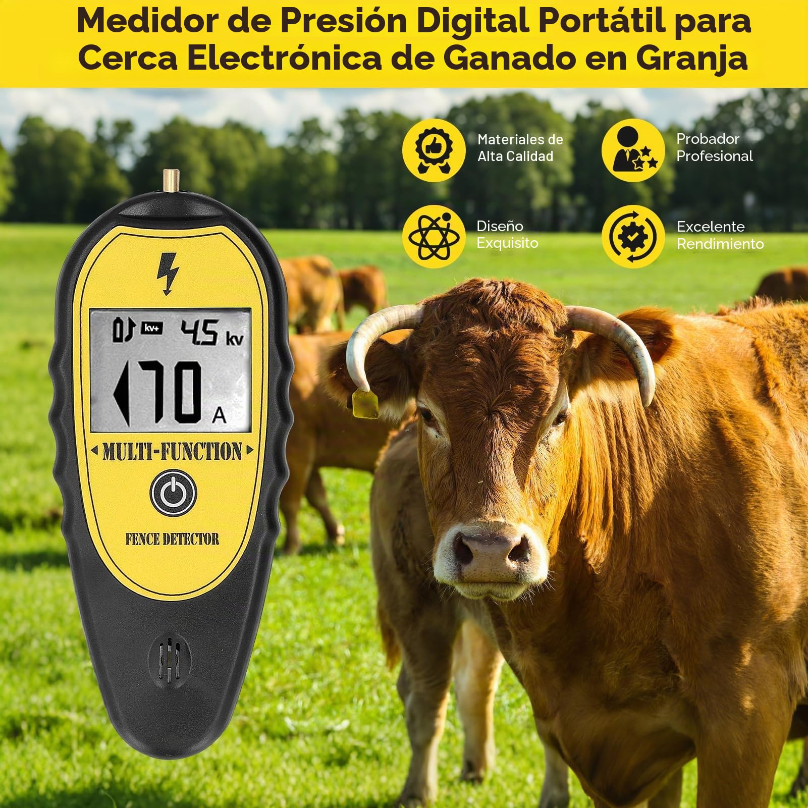 Probador de cercas, Beeper de cercas eléctricas, Probador de voltaje de cercas eléctricas digitales Buscador de fallas de cercas eléctricas, Probador de cercas Probador de voltaje de cercas eléctricas