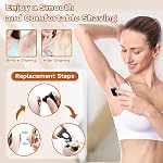 Razors électriques pour femmes, 7D Shaver électrique pour les femmes, 5-IN-1 Lady Shaver, Bikini Trimmer humide / sec, Enlèvement des cheveux faciaux rechargeables, Femmes sans douleur Rasoirs électriques Rasoir pour les bras jambes Armpit Pubic Area