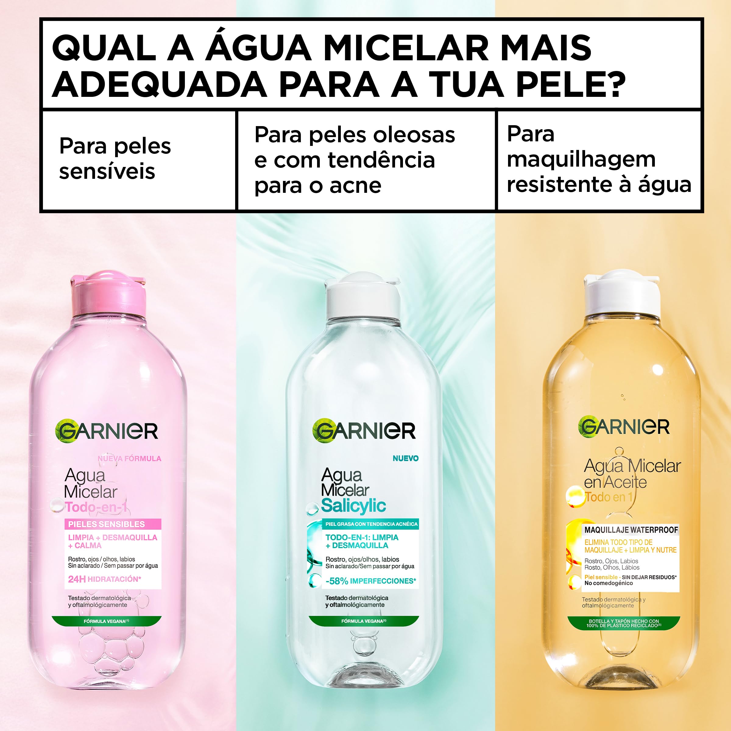 Garnier Skin Active, Agua Micelar Clásica Todo en Uno, Desmaquillante, Limpiador Facial, Limpia Rostro, Labios y Ojos, Sin Aclarado, para Todo Tipo de Pieles, Formato Maxi, 700 ml — view 9