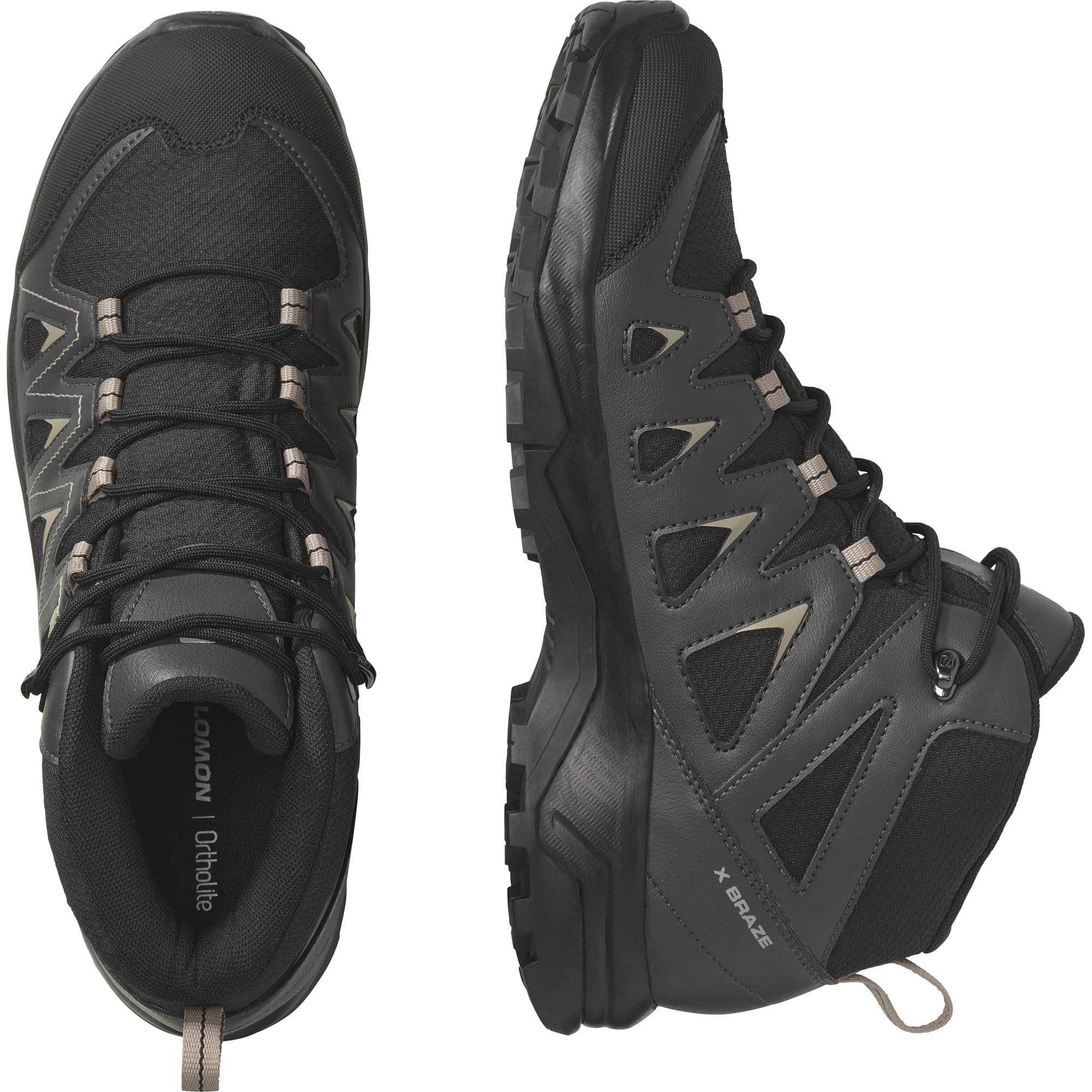 Salomon X Braze Mid Gore-Tex Chaussures Imperméables d'extérieur pour Homme Caractéristiques essentielles pour la randonnée Look sportif Polyvalence