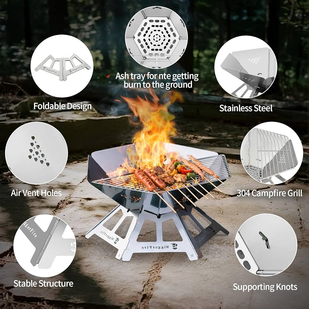バーベキュー・調理用品 Alpen Outdoors Folding Fire Pit バーベキュー・調理用品 Alpen Outdoors Folding Fire Pit