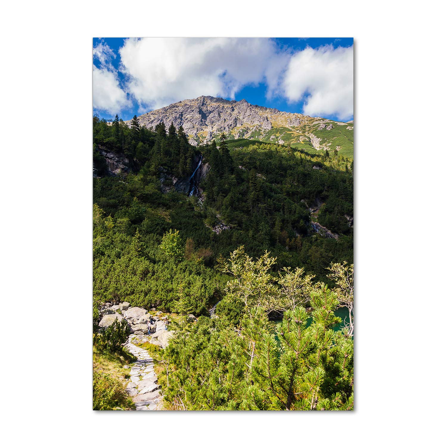 Impression sur verre 70x100 image tableau panoramique vert paysage montagne Tatras