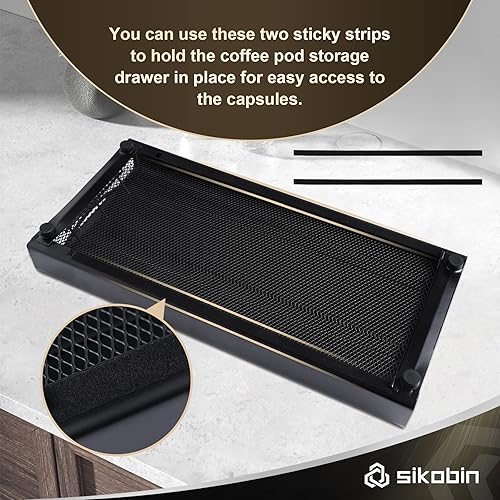 Miniatura 4 de Sikobin Soporte para cajones de cápsulas de café, organizador de almacenamiento de cápsulas de 40 capacidades, estación de café de metal para
