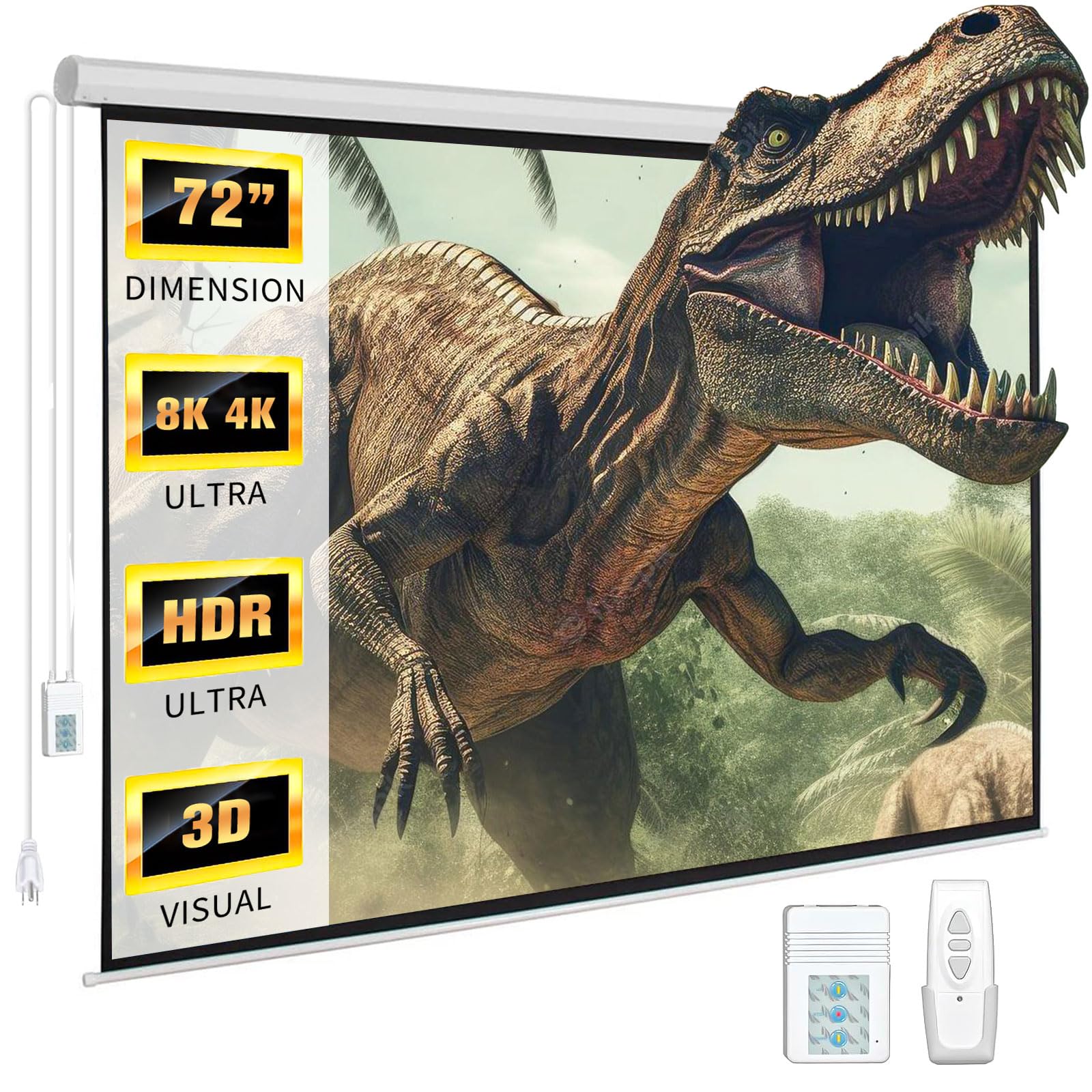 Amazon.com: DINAH 72 Inch Electric Projector Screen with Remote Amazon.com: DINAH 72 Inch Electric Projector Screen with Remote
