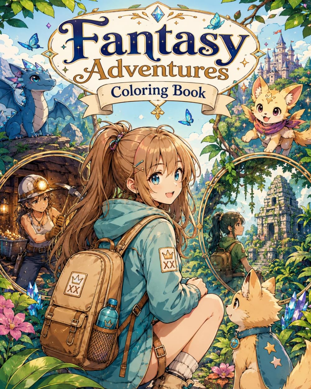 Fantasy Adventures: Coloring Book