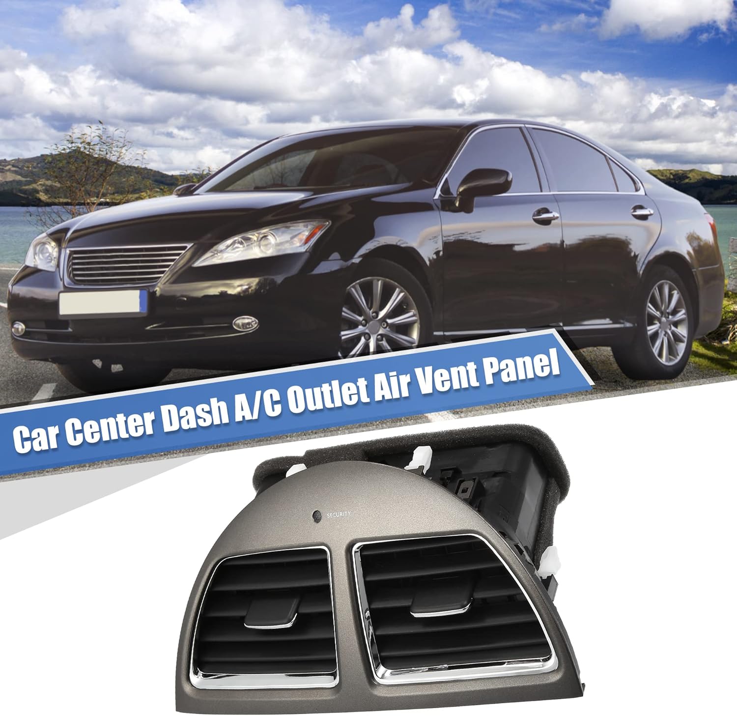 X AUTOHAUX 55660-33900 Car Center Dash A/C Outlet Air Vent Panel Dashboards 55660-33200 for Lexus ES350 2007 2008 2009 ABS Black