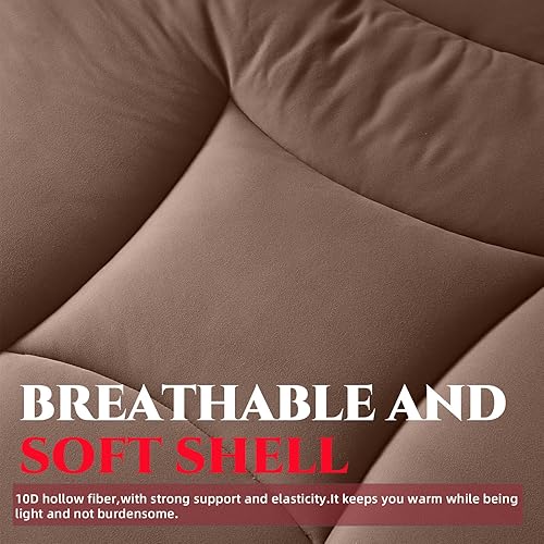 Miniatura 3 de Edredón de plumón alternativo (azulgrismarrón, KingQueenTwin - OtoñoInvierno - Edredón acolchado suave tamaño King - Relleno de edredón - Invierno